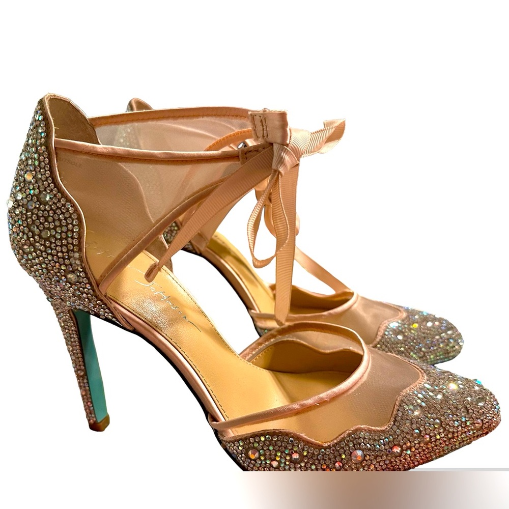 Betsy Johnson Crystal wedding heels